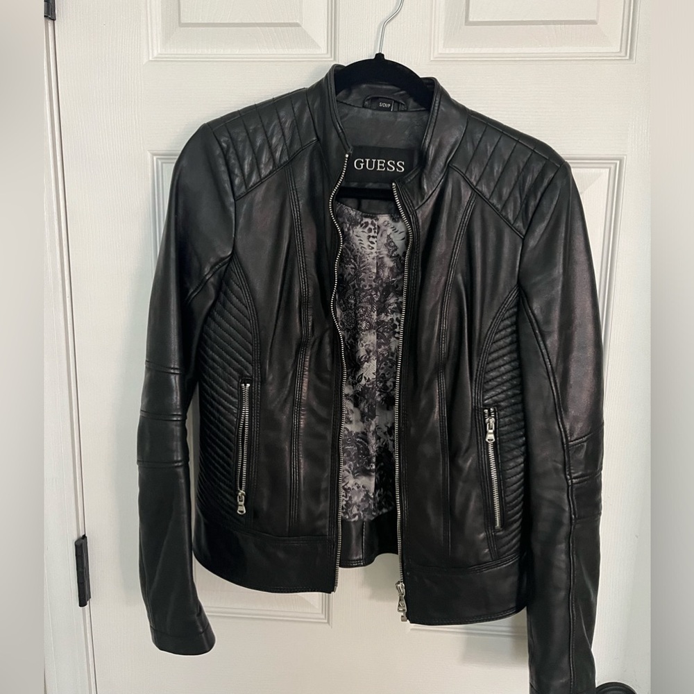 Guess genuine leather jacket